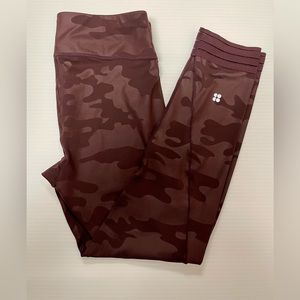 Sweaty Betty 7/8 Leggings Deep Purple/Brown Size Small